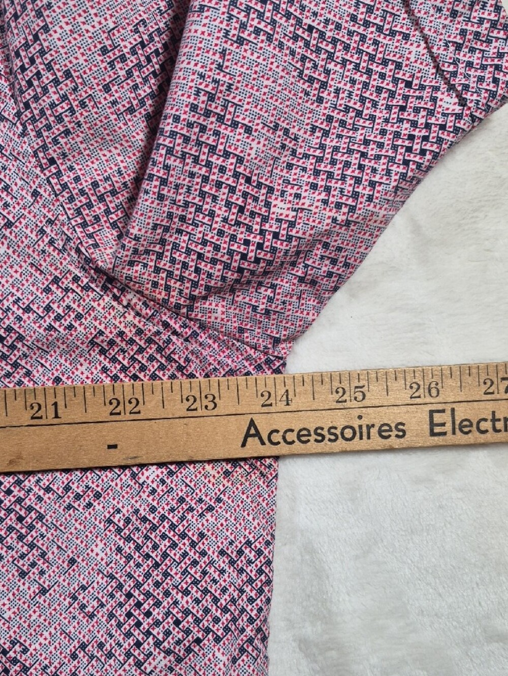 Men's Patterned Light Pink Casual Button-Down Shirt - Picture 7 of 8